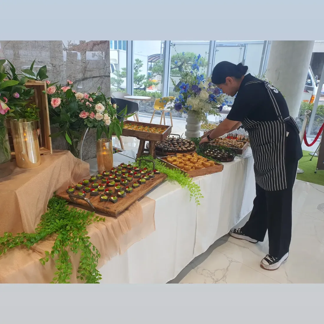 하남 에이스메디컬 개업식도시락 셰프 카나페 플레이팅 서울